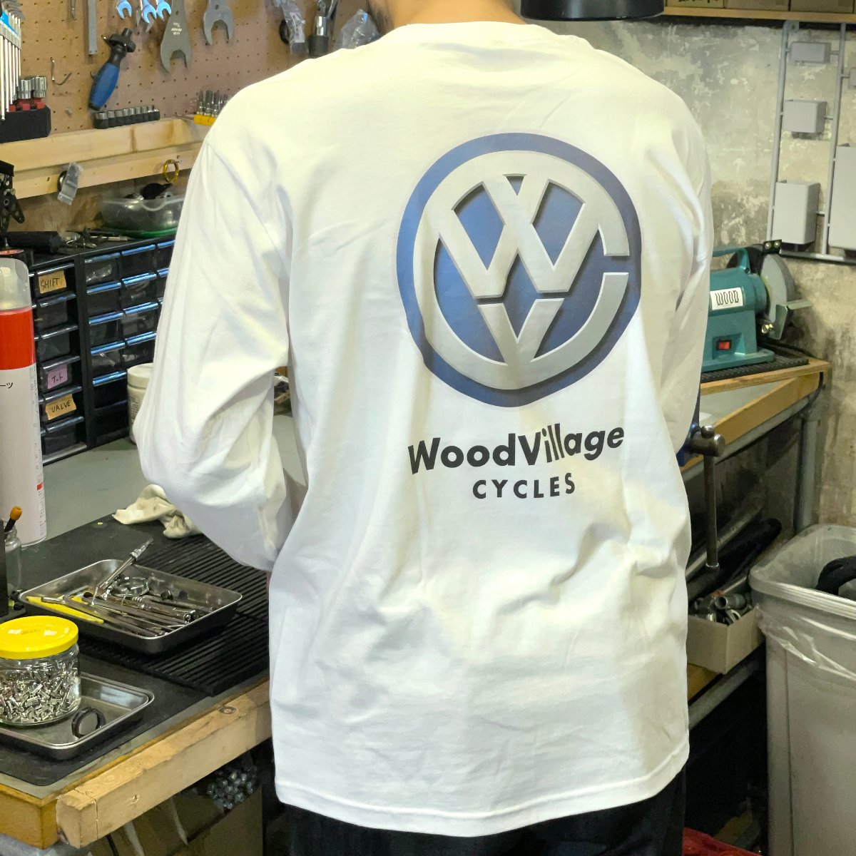 WAGEN LOGO L/S TEE WHITE